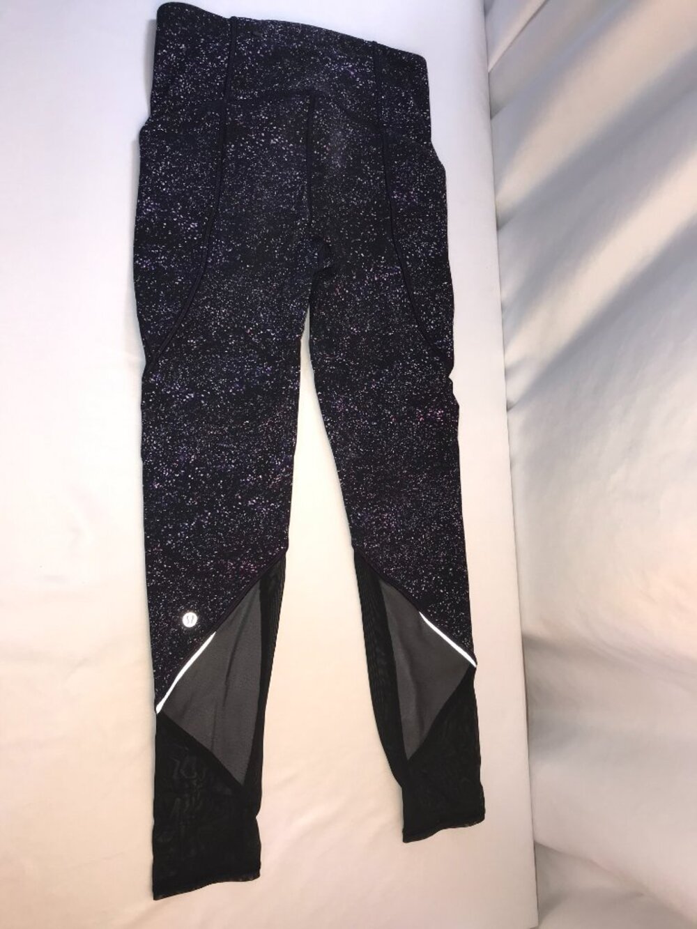 Lululemon Leggings Women's Size 4 Purple Speckle and Mesh LW5AXJSH60417 Pockets
